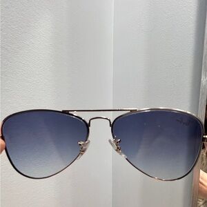 Ray-Ban Kids Aviator Junior RJ9506S 276/X0 Light Blue On Silver Sunglasses